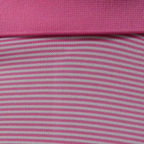 Peter Millar Pink Striped Performance Polo (L) ⛳️ - Picture 6 of 9